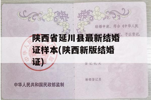 陕西省延川县最新结婚证样本(陕西新版结婚证)