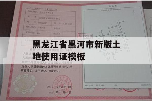 黑龙江省黑河市新版土地使用证模板