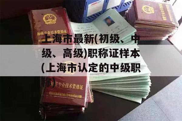 上海市最新(初级、中级、高级)职称证样本(上海市认定的中级职称)