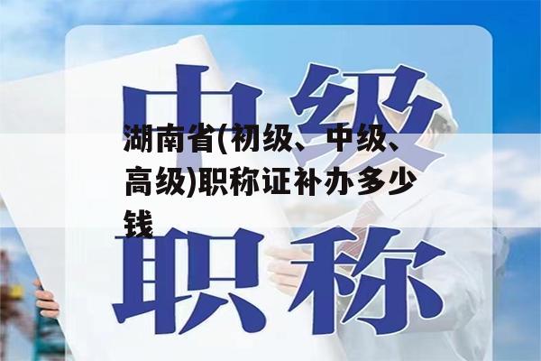 湖南省(初级、中级、高级)职称证补办多少钱