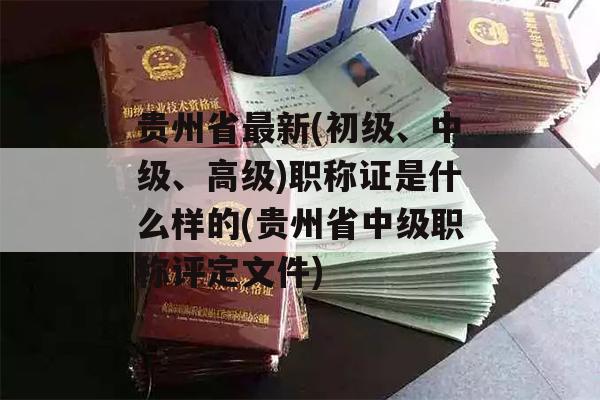贵州省最新(初级、中级、高级)职称证是什么样的(贵州省中级职称评定文件)