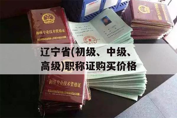 辽宁省(初级、中级、高级)职称证购买价格
